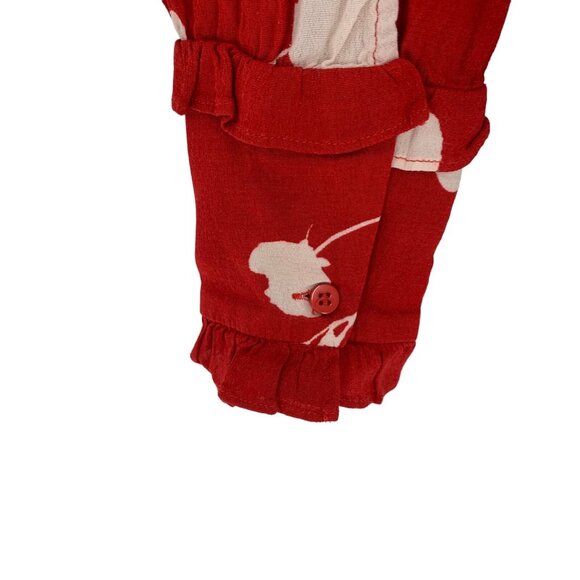 ba&sh Red Floral Blouse - Picture 6 of 8